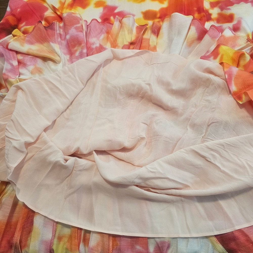 Alex Marie Size 14 Feminine Florals Riley Ruffle Hem Braided Belt Dress NWT 1080 - Picture 5 of 9